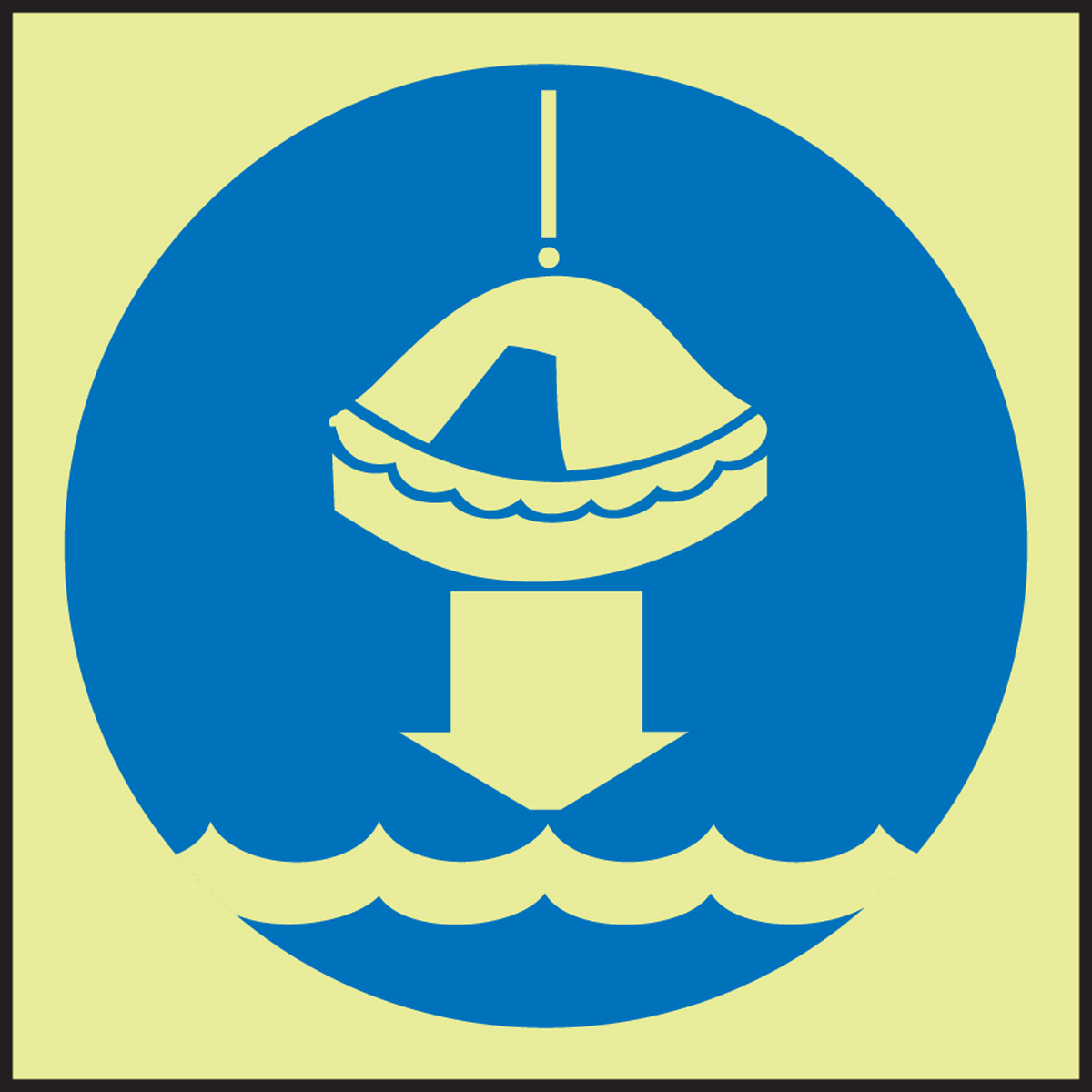 LOWER LIFE RAFT TO WATER