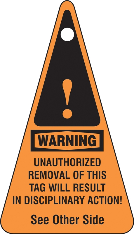 Triangle Safety Tag: Warning Locked out