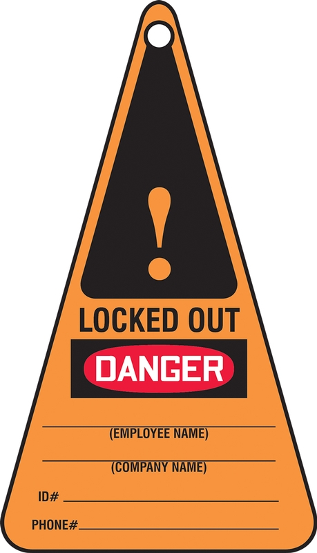 OSHA Danger Lockout Safety Tag: Locked Out