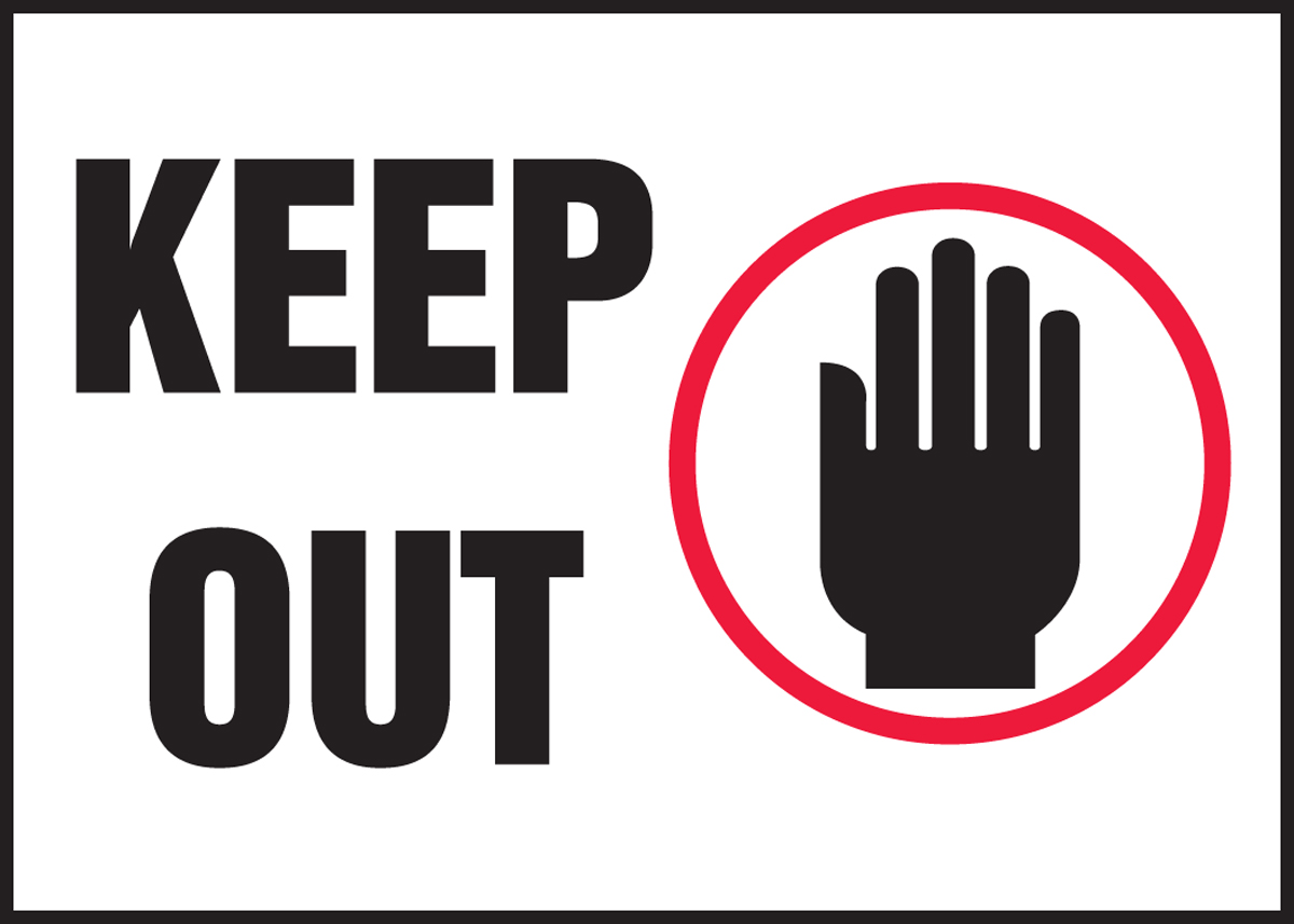 Safety Sign, Legend: KEEP OUT