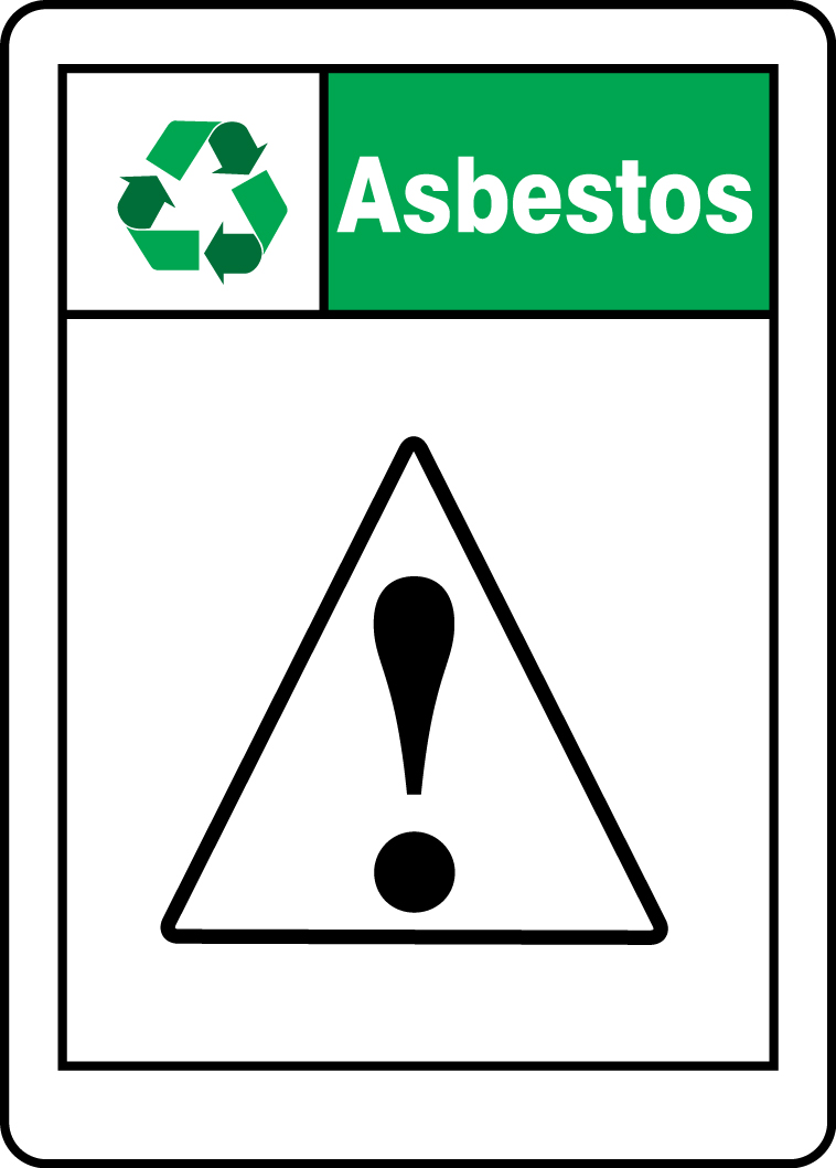Safety Sign, Legend: ASBESTOS