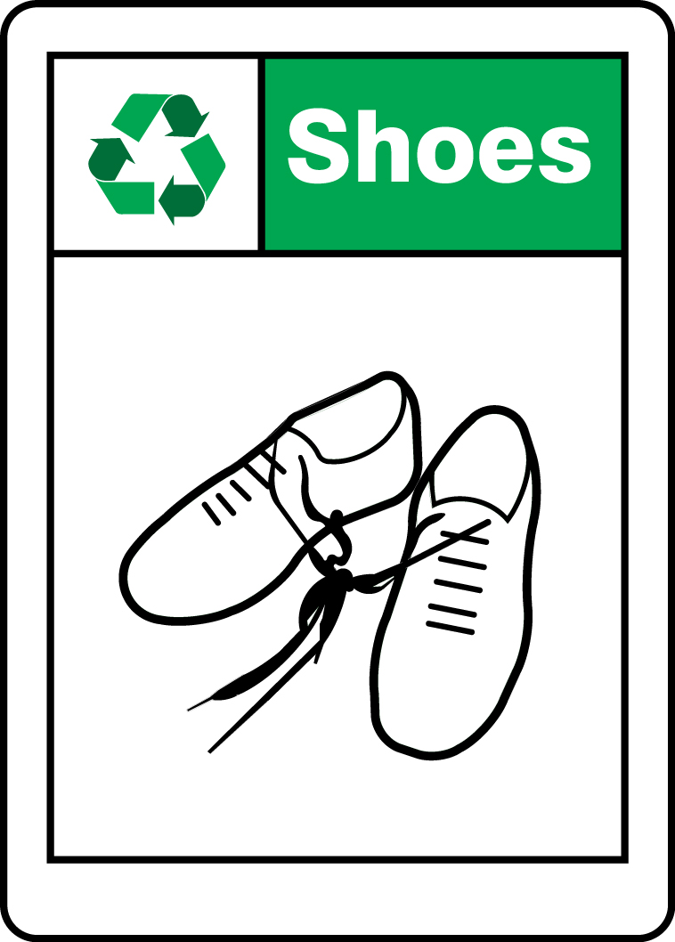 Safety Sign, Legend: SHOES