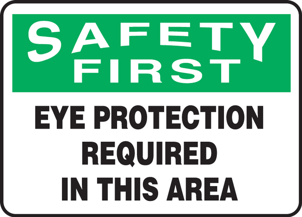 EYE PROTECTION REQUIRED IN THIS AREA