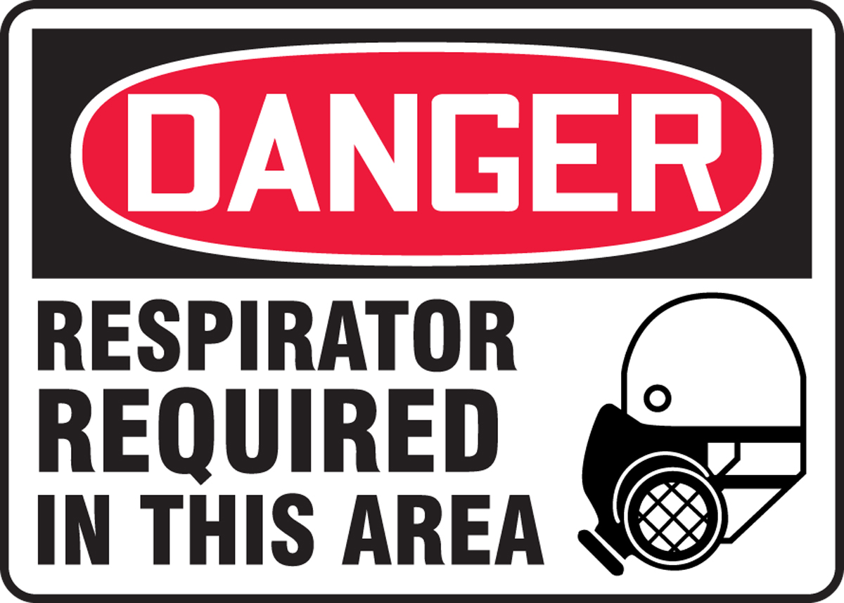 RESPIRATOR REQUIRED IN THIS AREA (W/GRAPHIC)