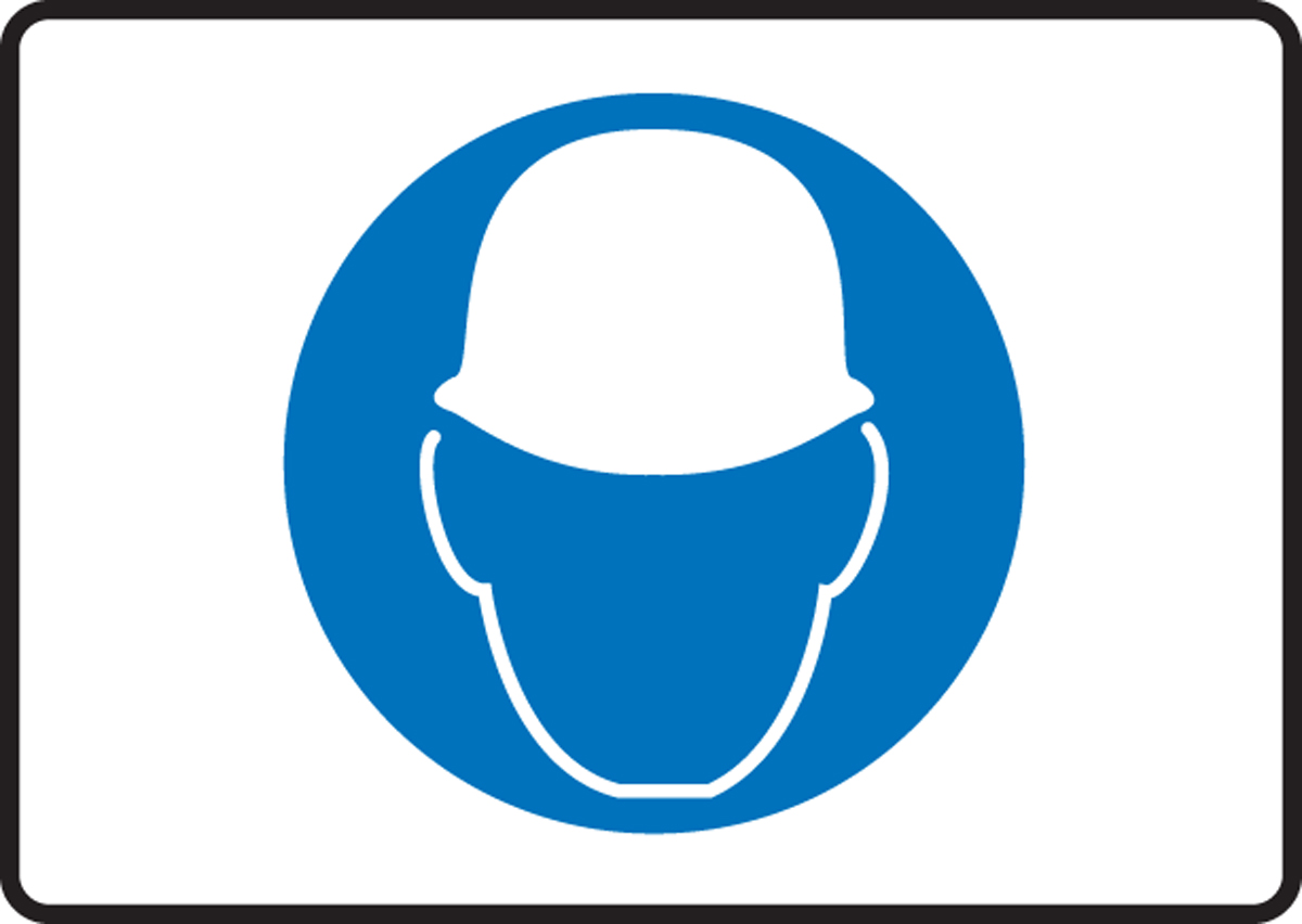 METAL SIGN Personal protective equipment Safety Signs WEAR HARD HATS 