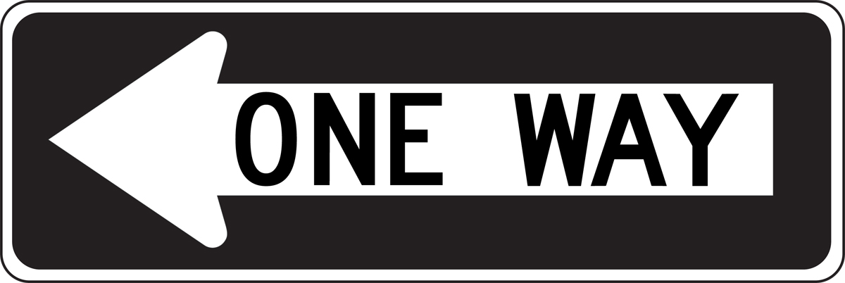 ONE WAY (ARROW LEFT)