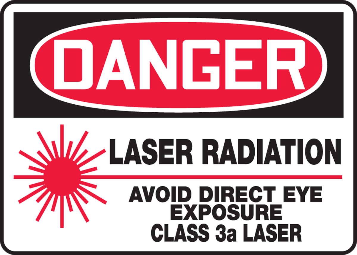 Monasterio parque lógica Laser Avoid Eye Exposure Class 3a OSHA Danger Safety Sign MRAD105