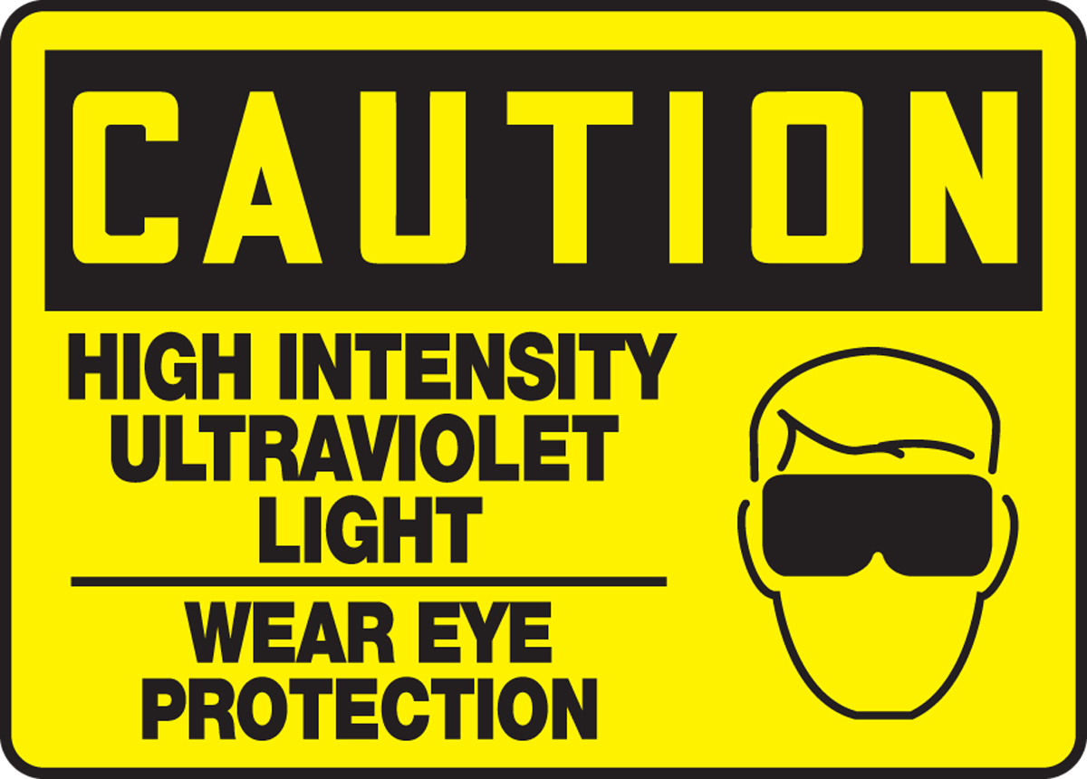HIGH INTENSITY ULTRAVIOLET LIGHT WEAR EYE PROTECTION (W/GRAPHIC)