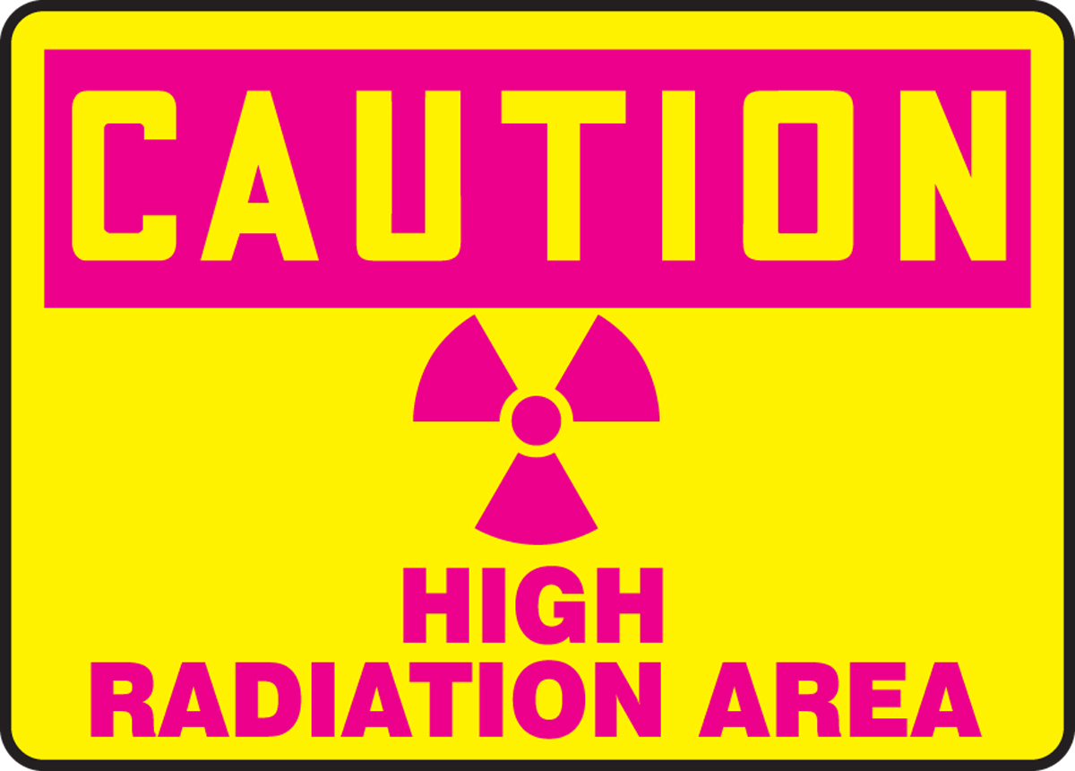 High Radiation Area OSHA Caution Safety Sign MRAD616