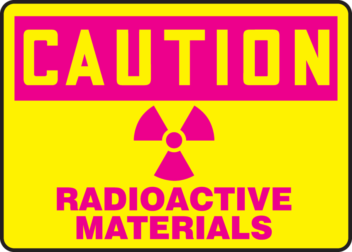 Controlled Work Area Radioactive  Made in the USA OSHA CAUTION RADIATION Sign 