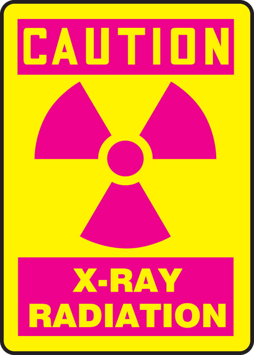 OSHA CAUTION RADIATION Sign X-Ray Equipment Made in the USA 