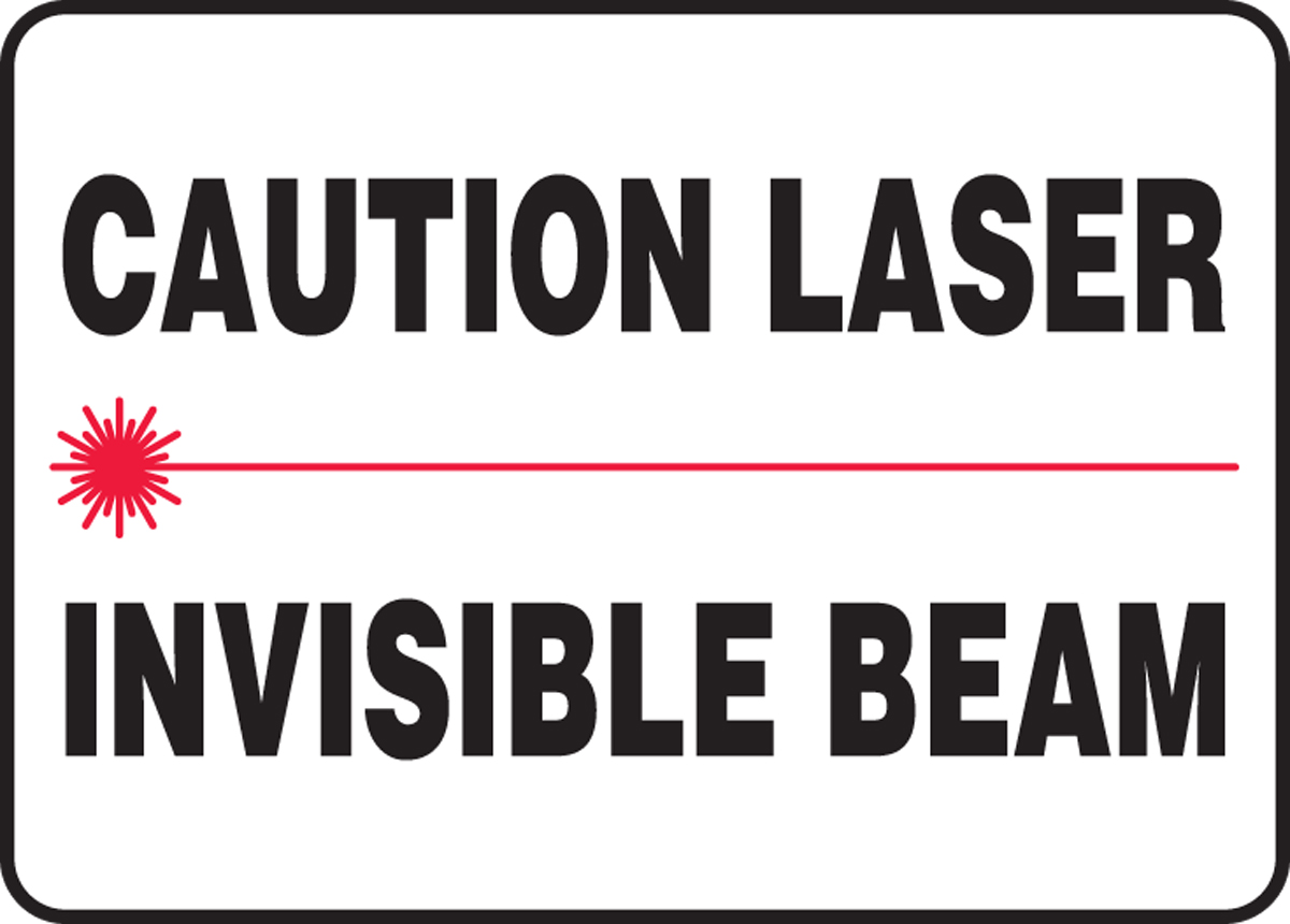 CAUTION LASER INVISIBLE BEAM (W/GRAPHIC)