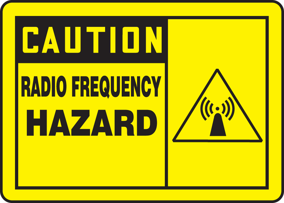 ANSI LABEL DECAL STICKER Radio Frequency Hazard Caution OSHA 