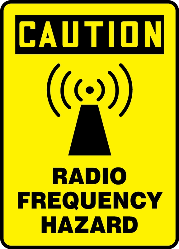 7 x 10 Inches Aluma-Lite MRFQ601XL AccuformCaution Radio Frequency Hazard Safety Sign 