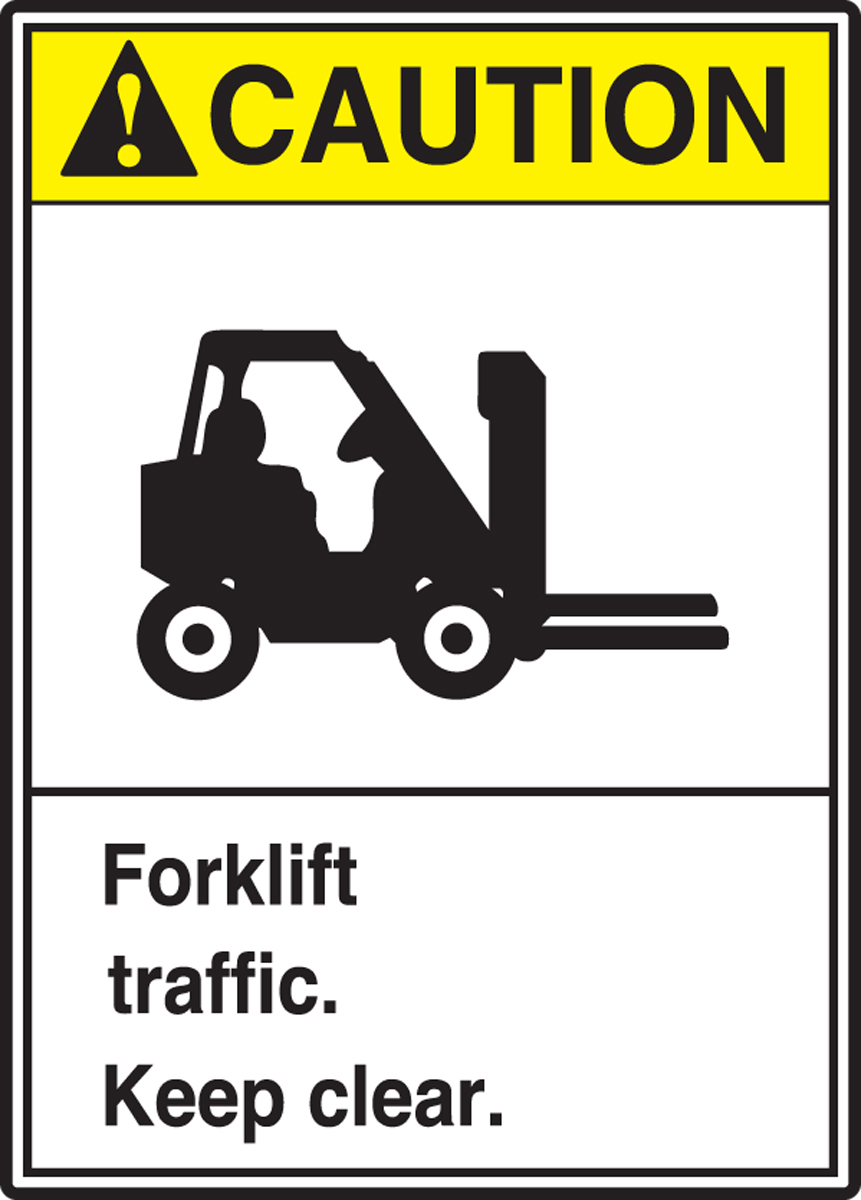 FORKLIFT TRAFFIC KEEP CLEAR (W/GRAPHIC)