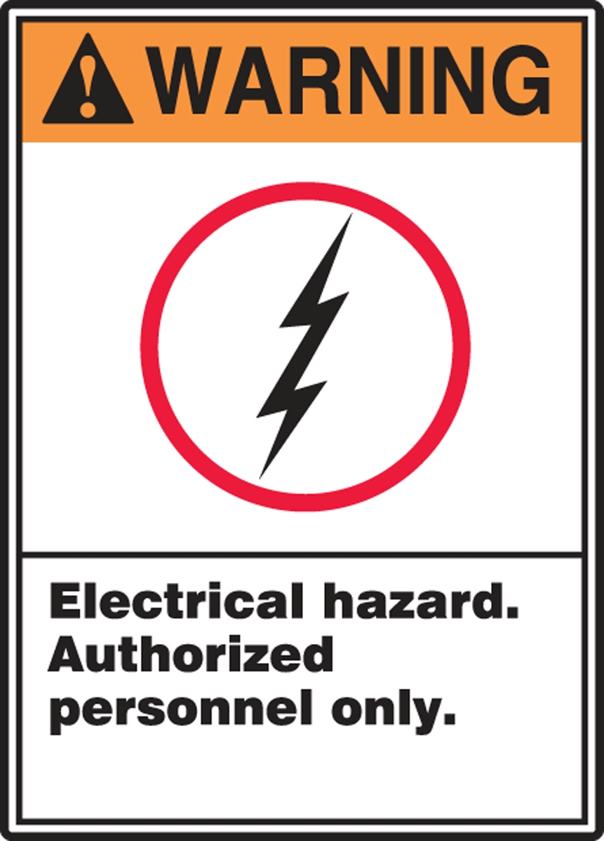 ELECTRICAL HAZARD. AUTHORIZED PERSONNEL ONLY (W/GRAPHIC)
