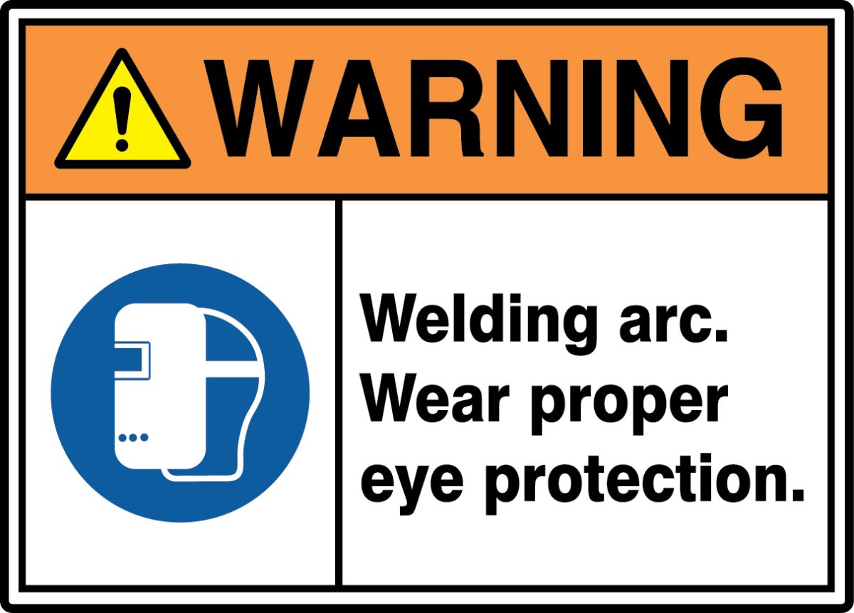 10 x 14 Plastic Wear Proper Eye Protection Sign By SmartSign Danger Welding Arc 10 x 14 Plastic Lyle Signs S-4516-PL-14 Wear Proper Eye Protection Sign By SmartSign 