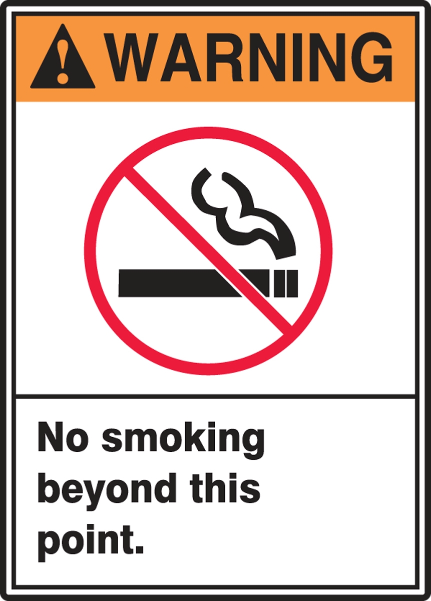 NO SMOKING BEYOND THIS POINT (W/GRAPHIC)