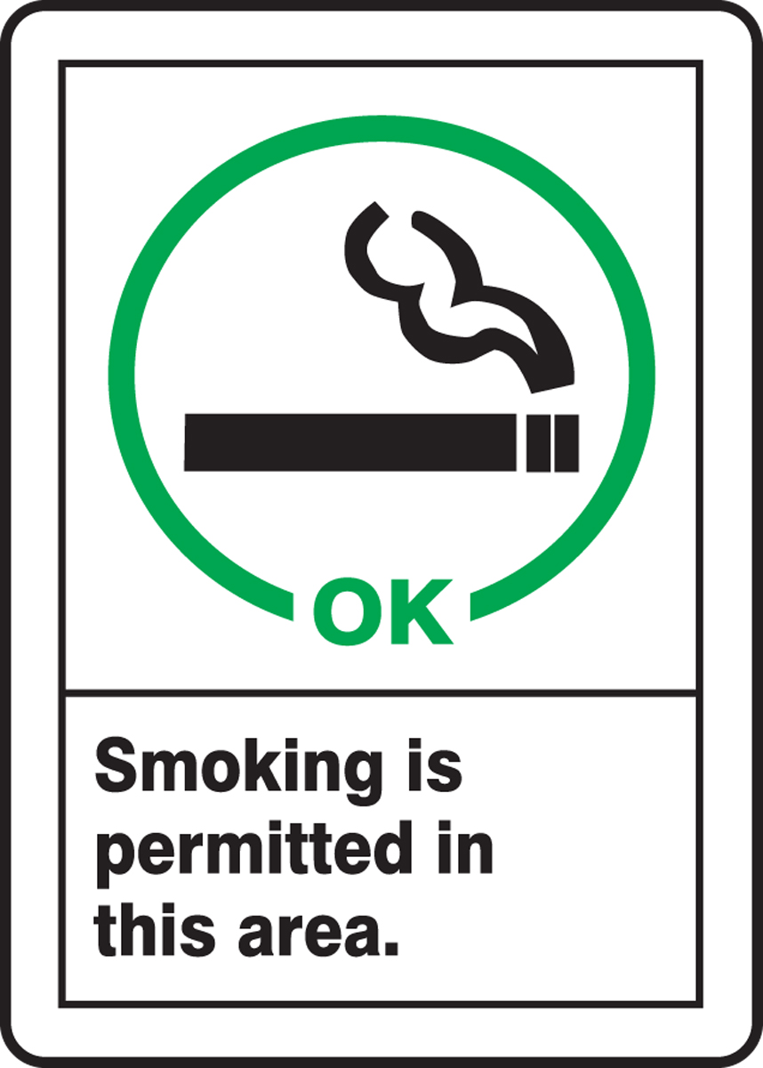 SMOKING IS PERMITTED IN THIS AREA (W/GRAPHIC)