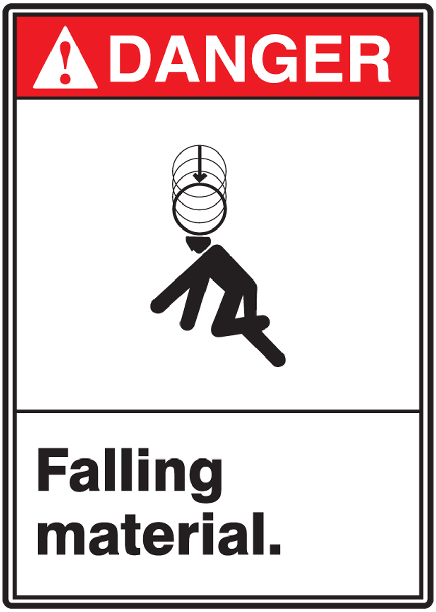 Falling For Danger Ch 16 Falling Material. ANSI Danger Safety Signs MRRT105