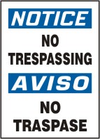 NO TRESPASSING (BILINGUAL)