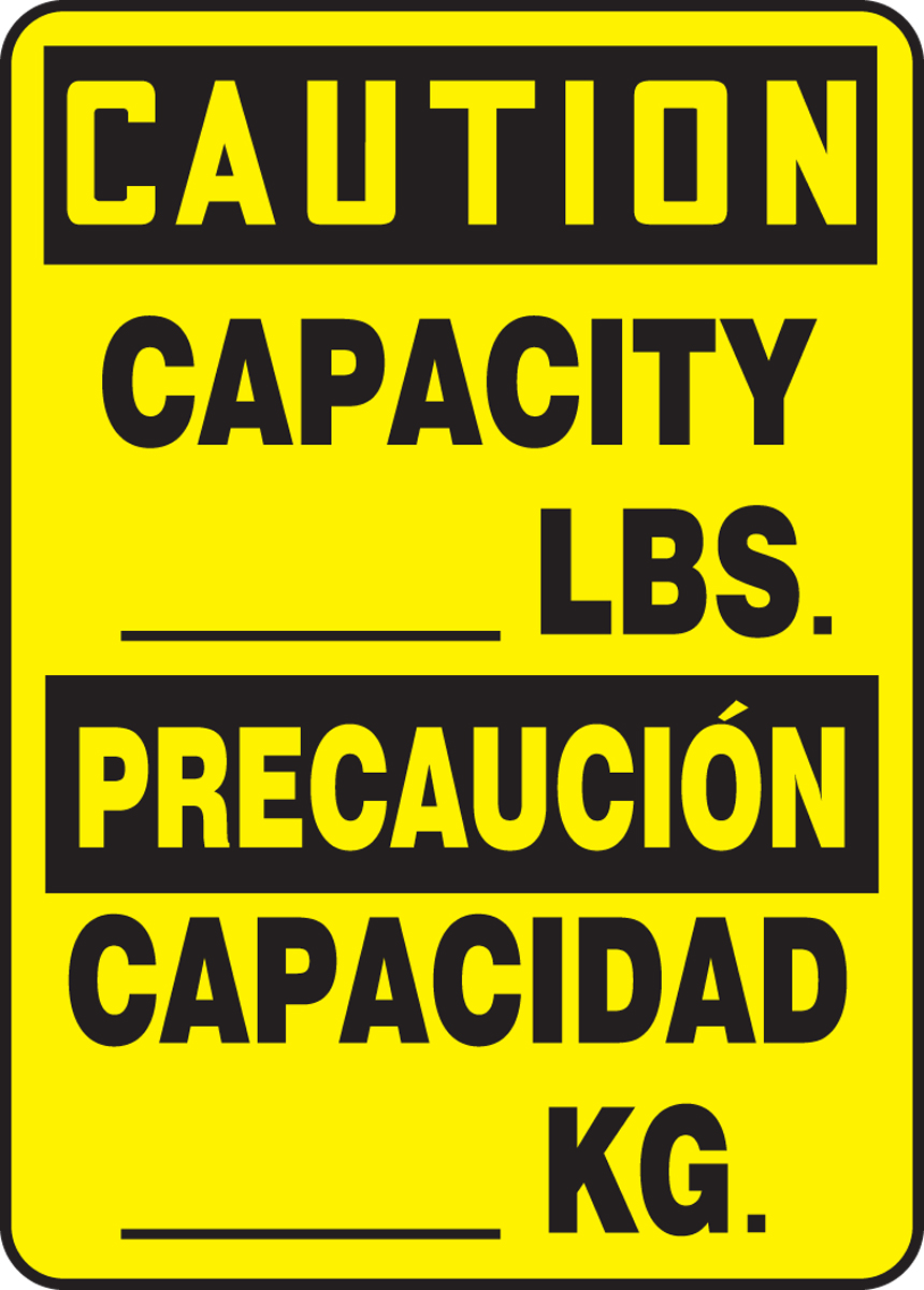 CAPACITY ___ LBS (BILINGUAL)