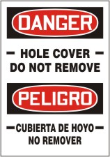 HOLE COVER DO NOT REMOVE (BILINGUAL