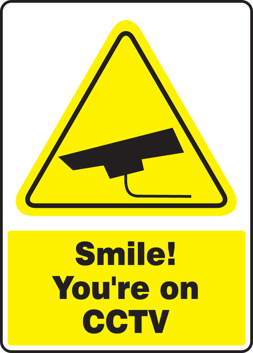 Smile you are on CCTV Window Sticker Security MISC3R Surveillance 