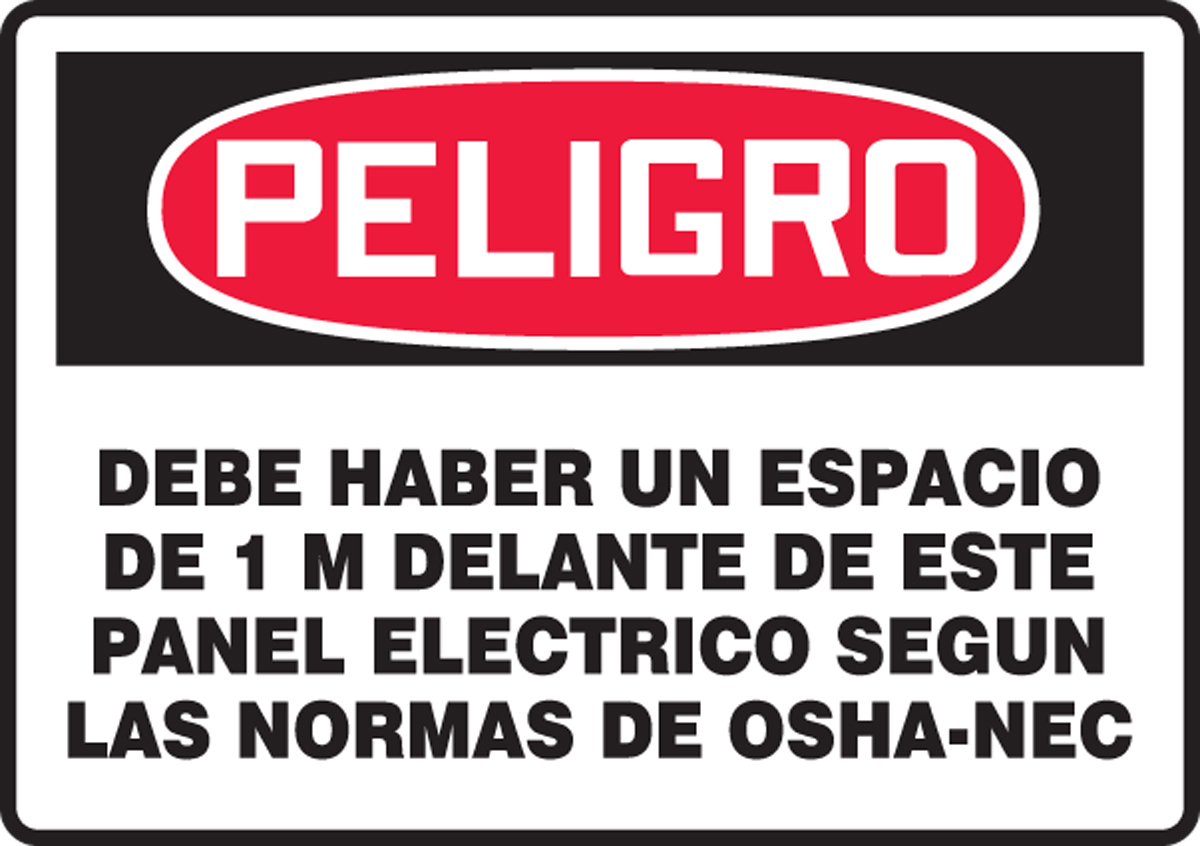DEBE HABER UN ESPACIO DE 1 M DELANTE DE ESTE PANEL ELECTRICO SEGUN LAS NORMAS SE OSHA-NEC