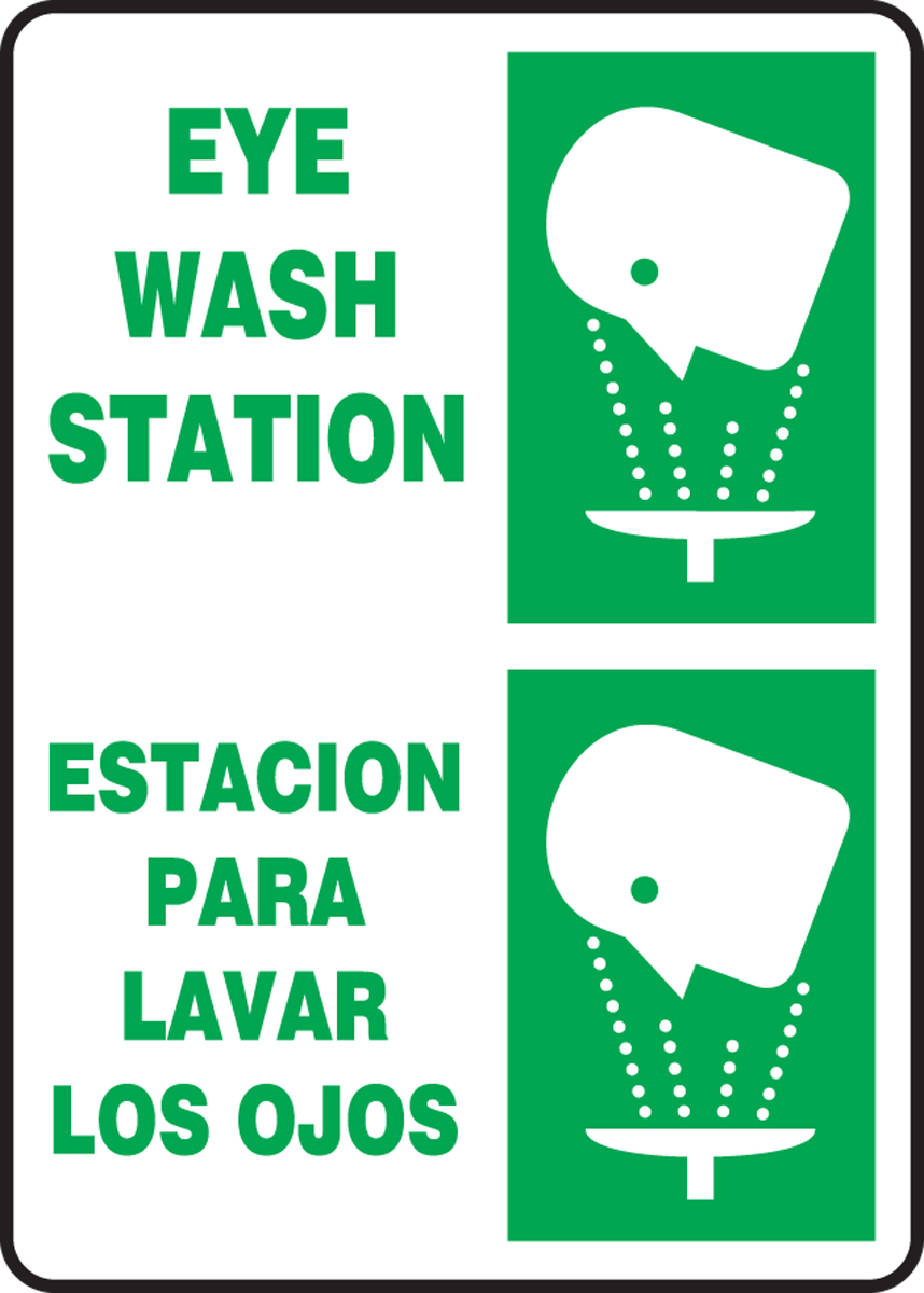 EYE WASH STATION (W/GRAPHIC) (BILINGUAL)