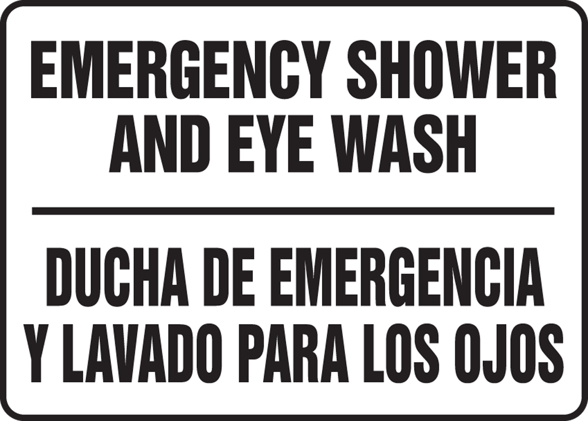 EMERGENCY SHOWER AND EYE WASH (BILINGUAL)