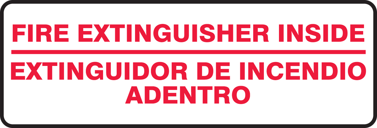 FIRE EXTINGUISHER INSIDE <BR>EXTINGUIDOR DE INCENDIO ADENTRO