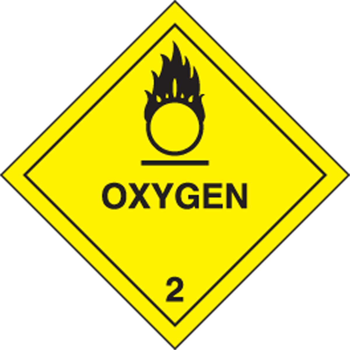2" x 2" FLAME Decal OSHA DOT Transportation Sticker Hazard Warning Label Fire 