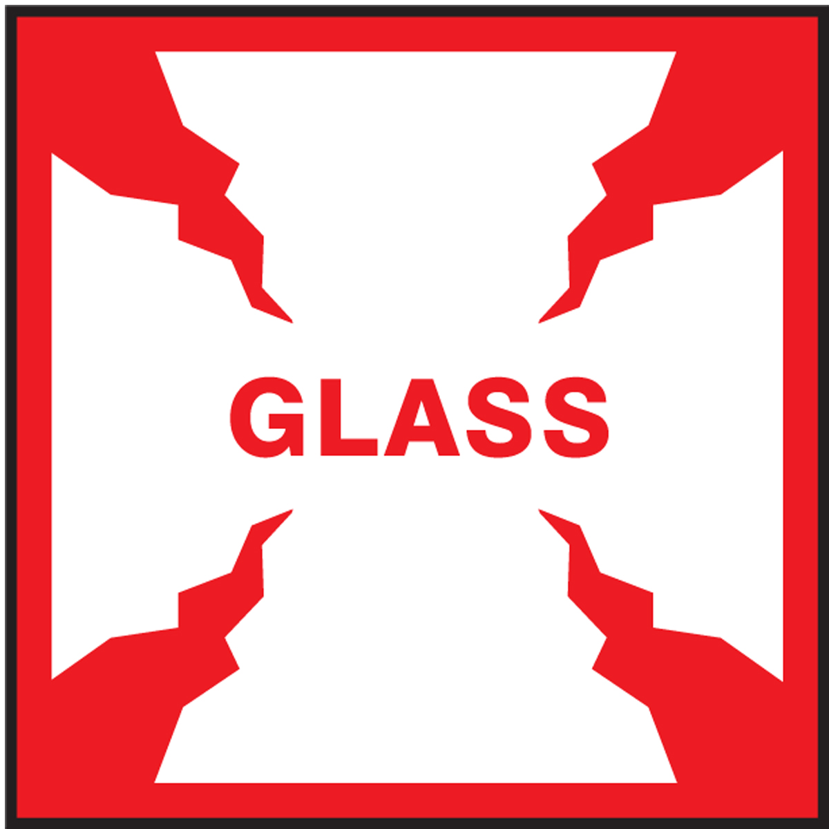 Tegenstander overspringen meditatie Glass International Shipping Label MSL232