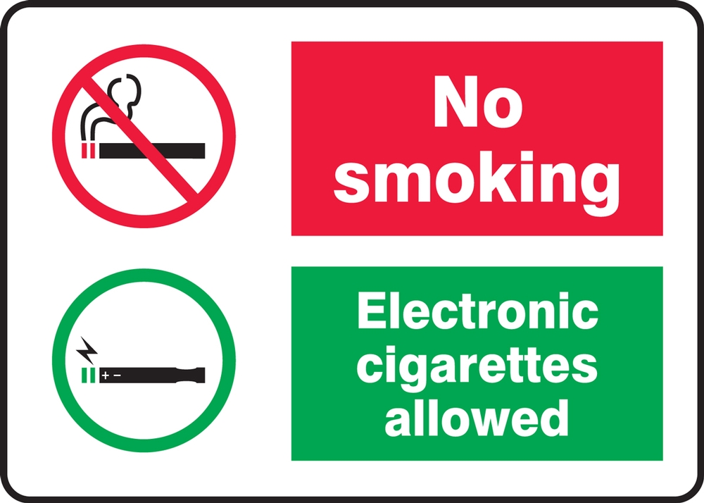 No Smoking Electronic Cigarettes Allowed No Smoking Sign MSMG900
