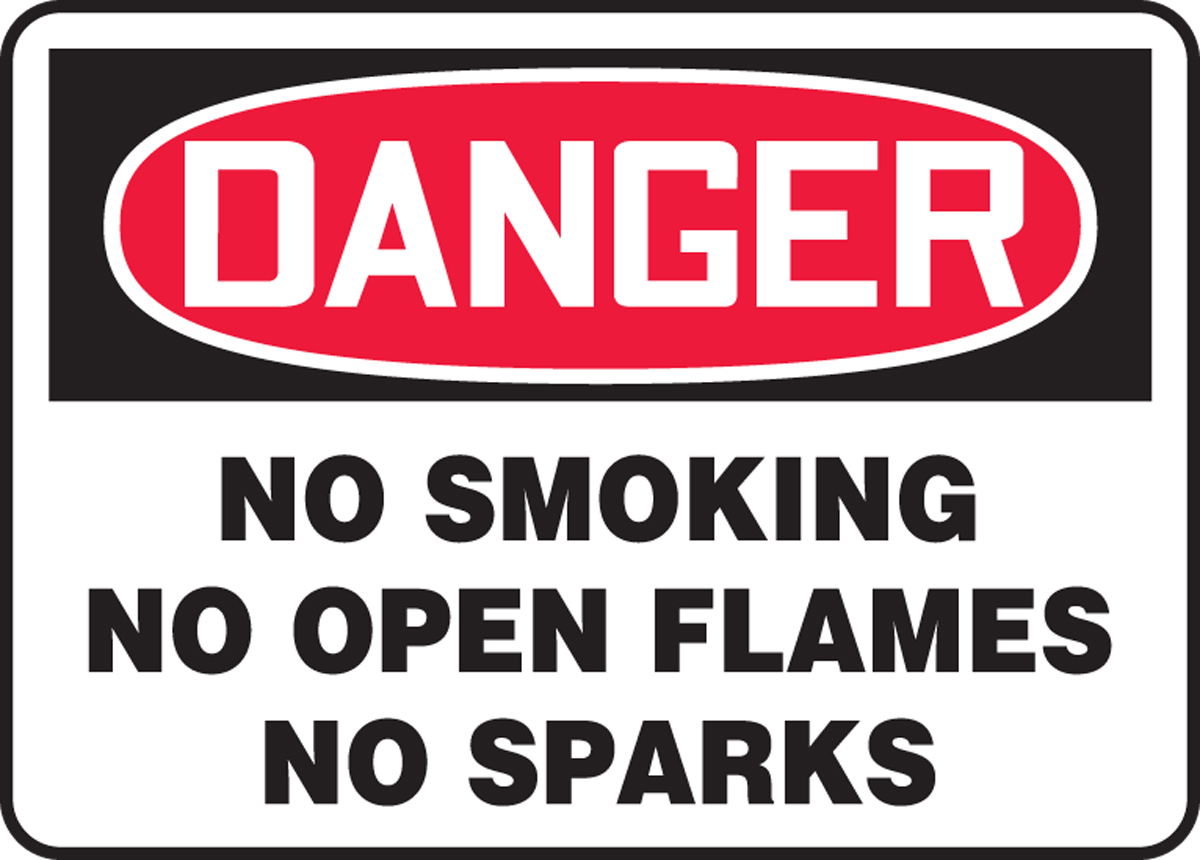 OSHA Danger Sign No Welding Or Open FlamesHeavy Duty Sign or Label 