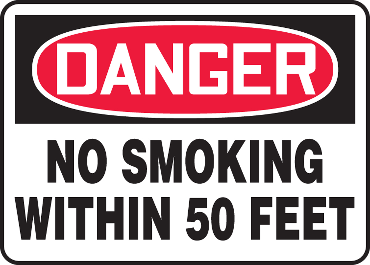 Danger No Smoking Within 50 Feet Decor Novelty Notice Aluminum Metal Sign 