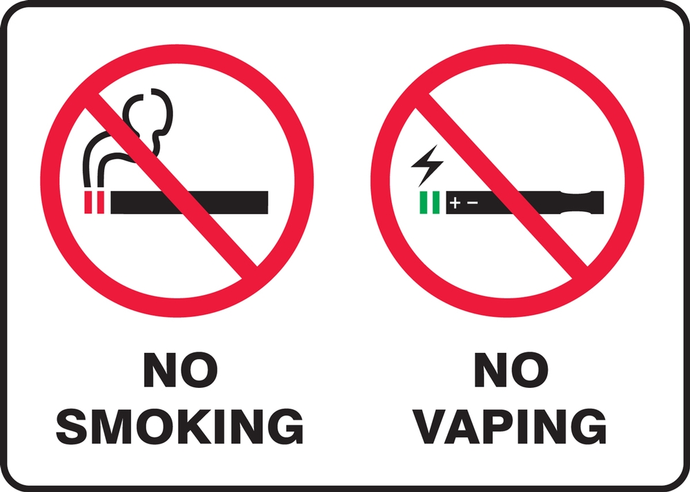 No Smoking or Vaping Signs Premium Quality 120mm x 100mm Free P&P 