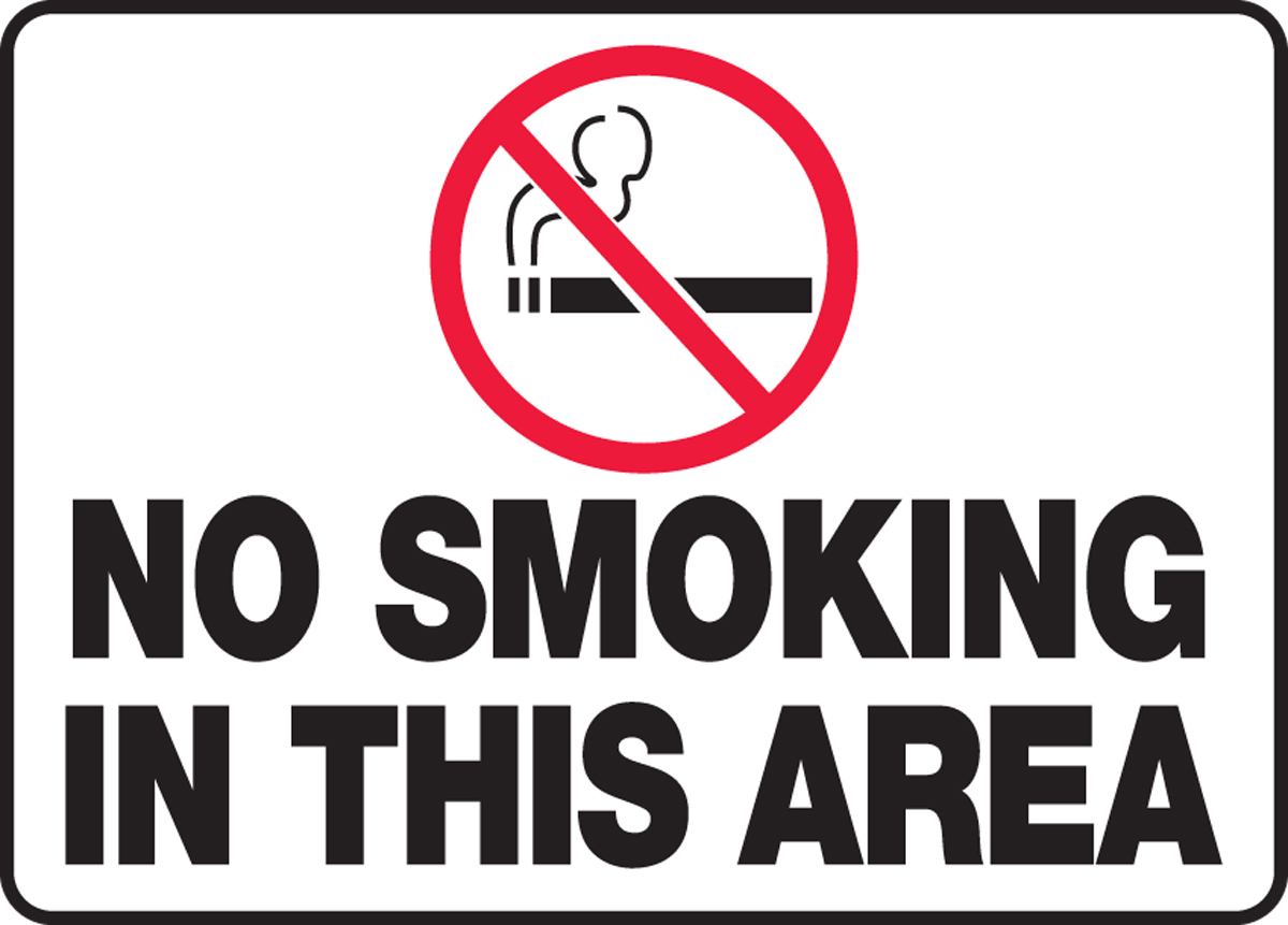 AccuformDesignated Smoking Area Safety Sign MSMK493XP 7 x 10 Inches Accu-Shield 