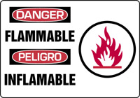 FLAMMABLE (BILINGUAL) (W/GRAPHIC)