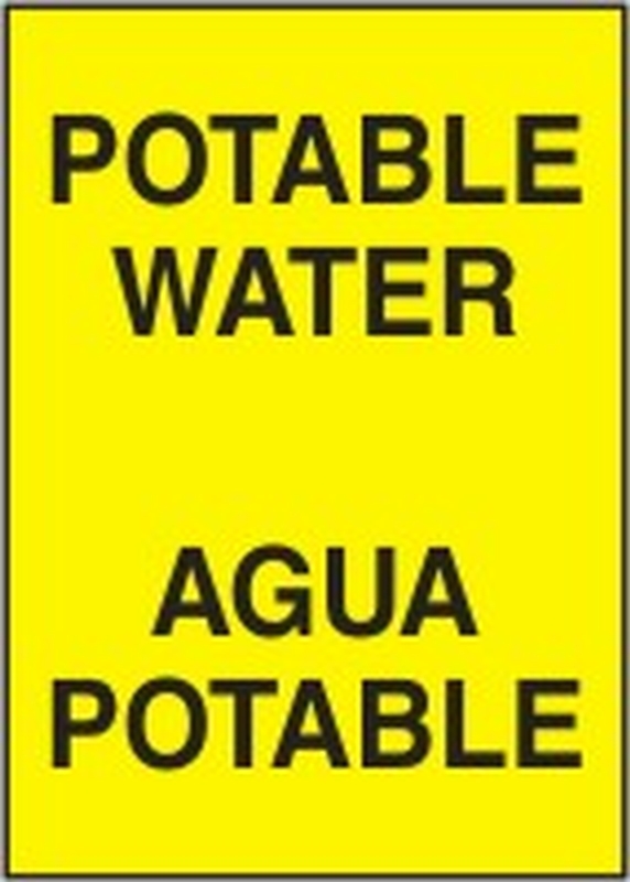 Bilingual Safety Signs: Potable Water