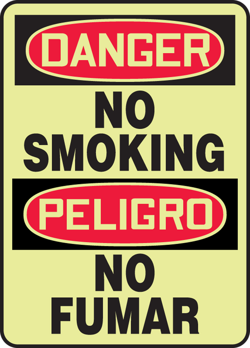 NO SMOKING (BILINGUAL)(GLOW)