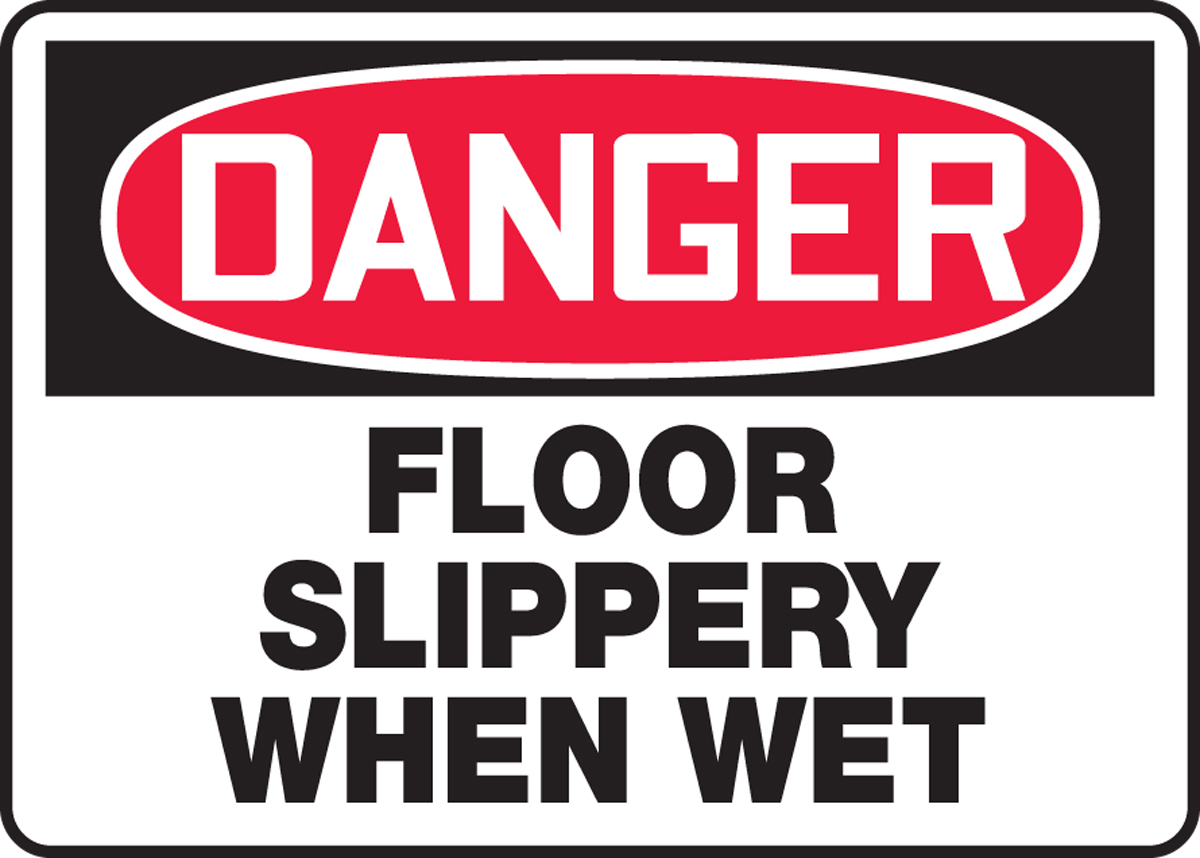 Floor Slippery When Wet Osha Danger Safety Sign Mstf103