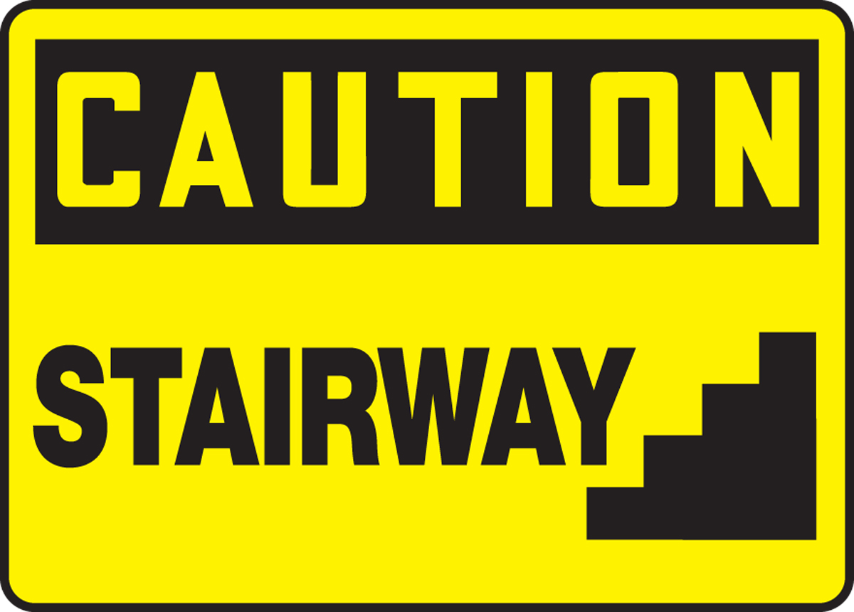 Stairway OSHA Caution Safety Sign MSTF609
