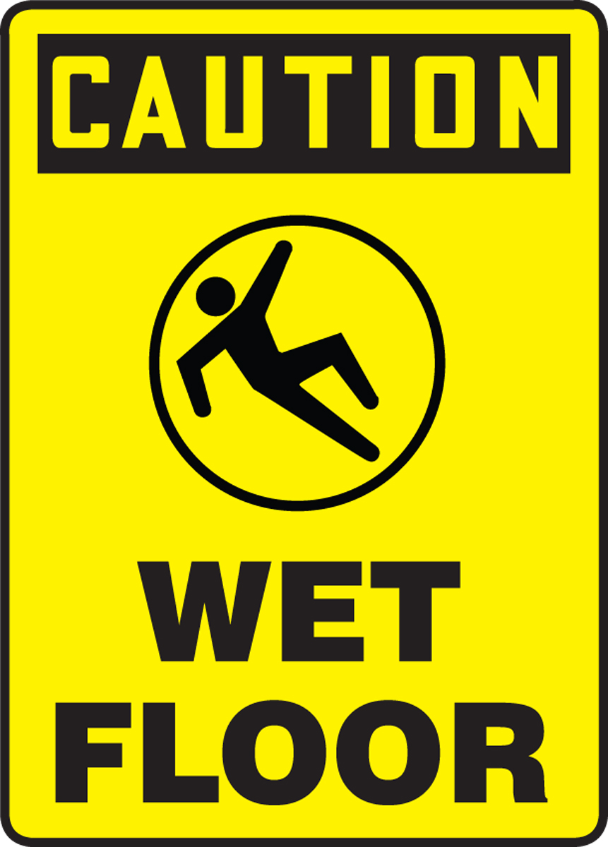 CAUTION WET FLOOR W/GRAPHIC