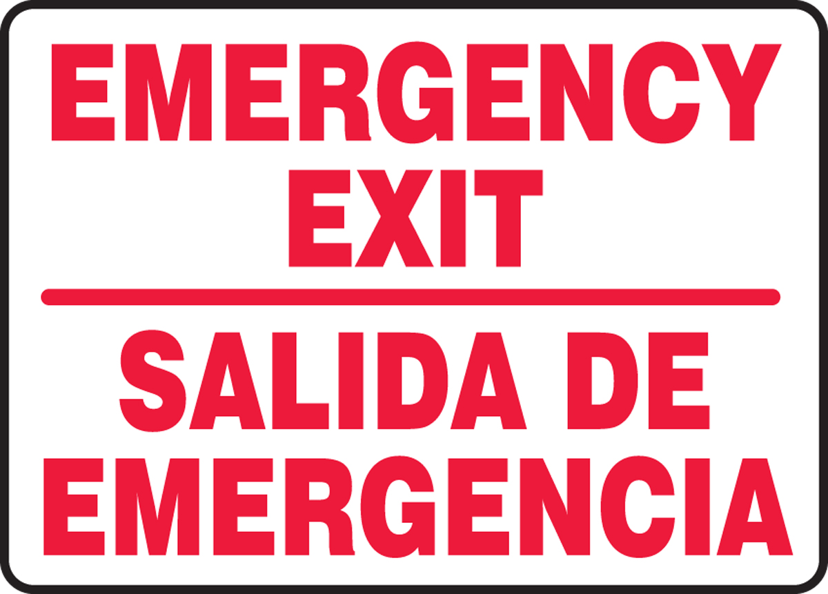 EMERGENCY EXIT (BILINGUAL)