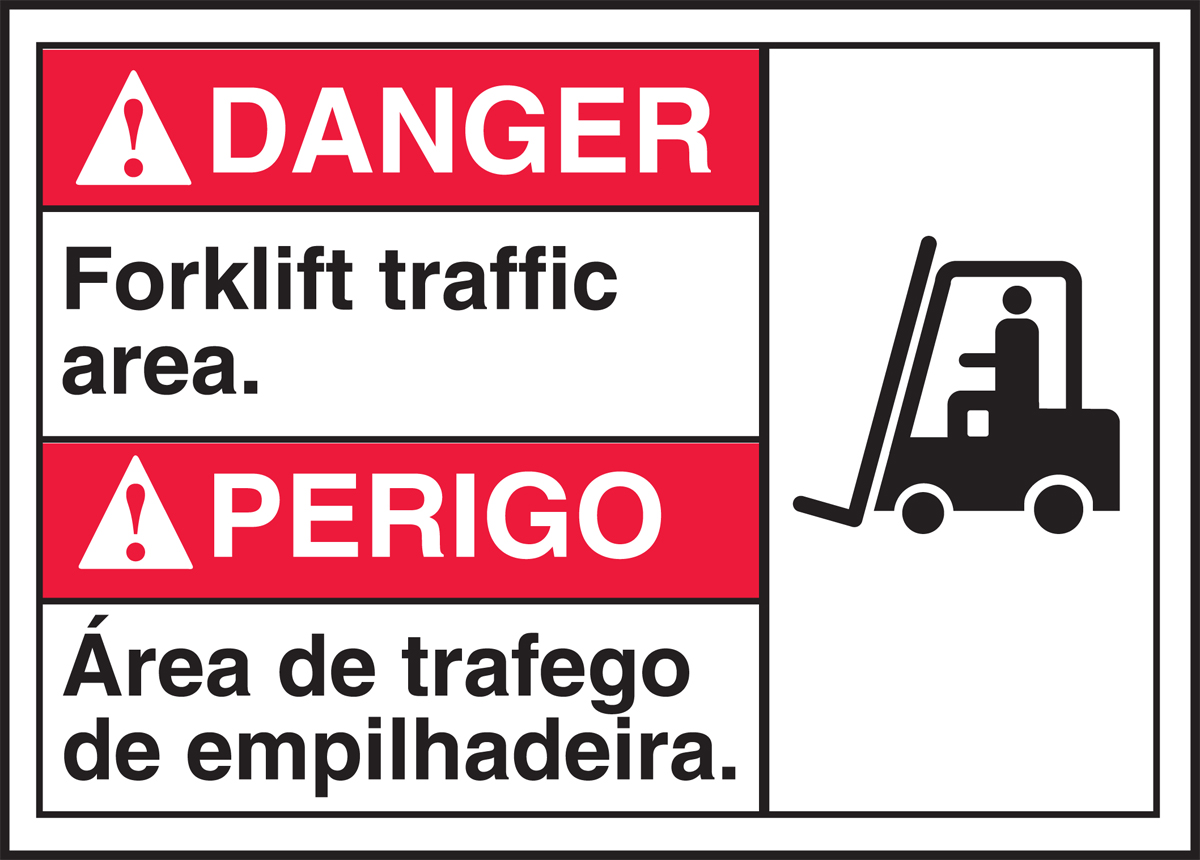 DANGER FORKLIFT TRAFFIC AREA (W/GRAPHIC)