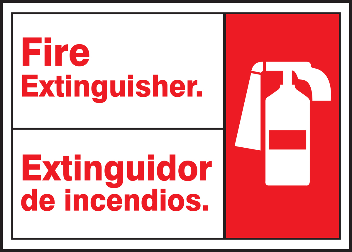 FIRE EXTINGUISHER (BILINGUAL SPANISH)