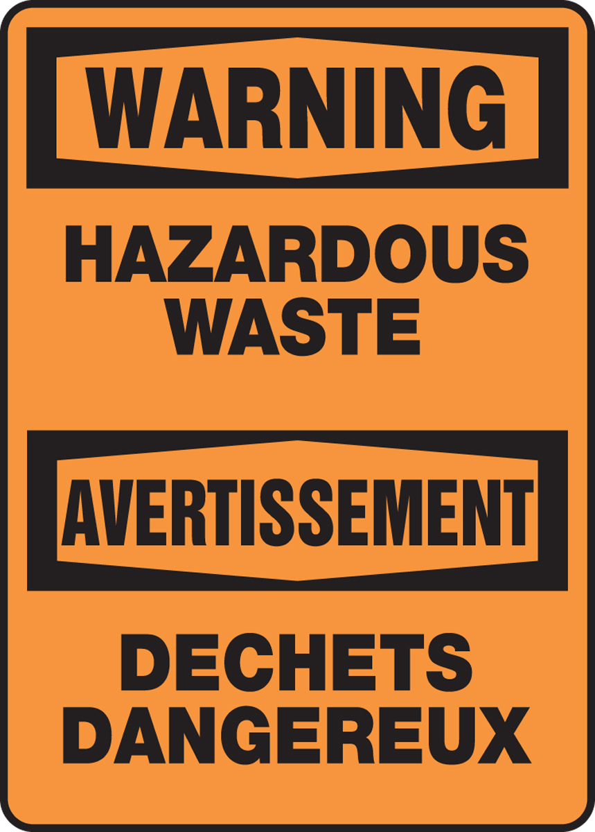 WARNING HAZARDOUS WASTE