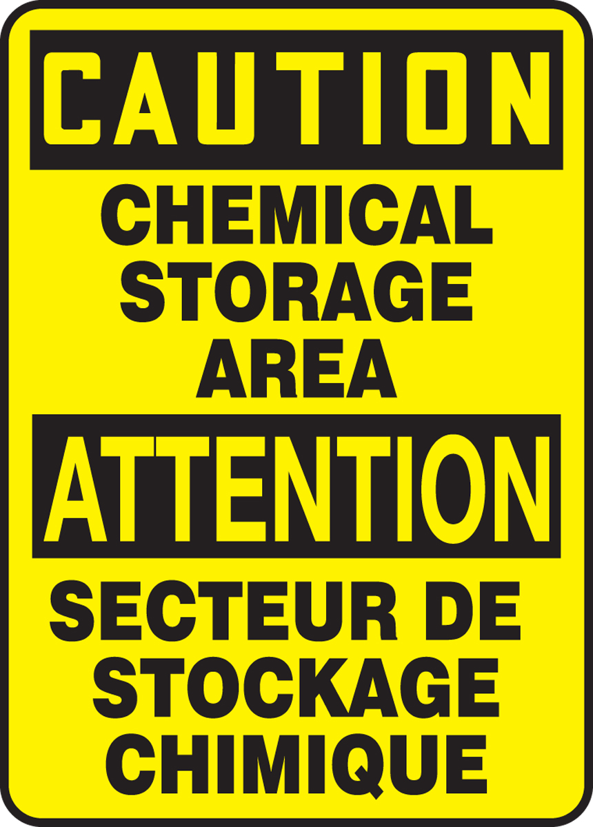 CAUTION CHEMICAL STORAGE AREA